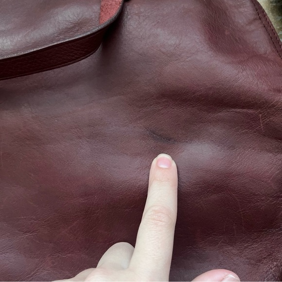 Madewell The Zip Top Transport Crossbody Purse Maroon Classic Preppy Casual - Picture 6 of 7